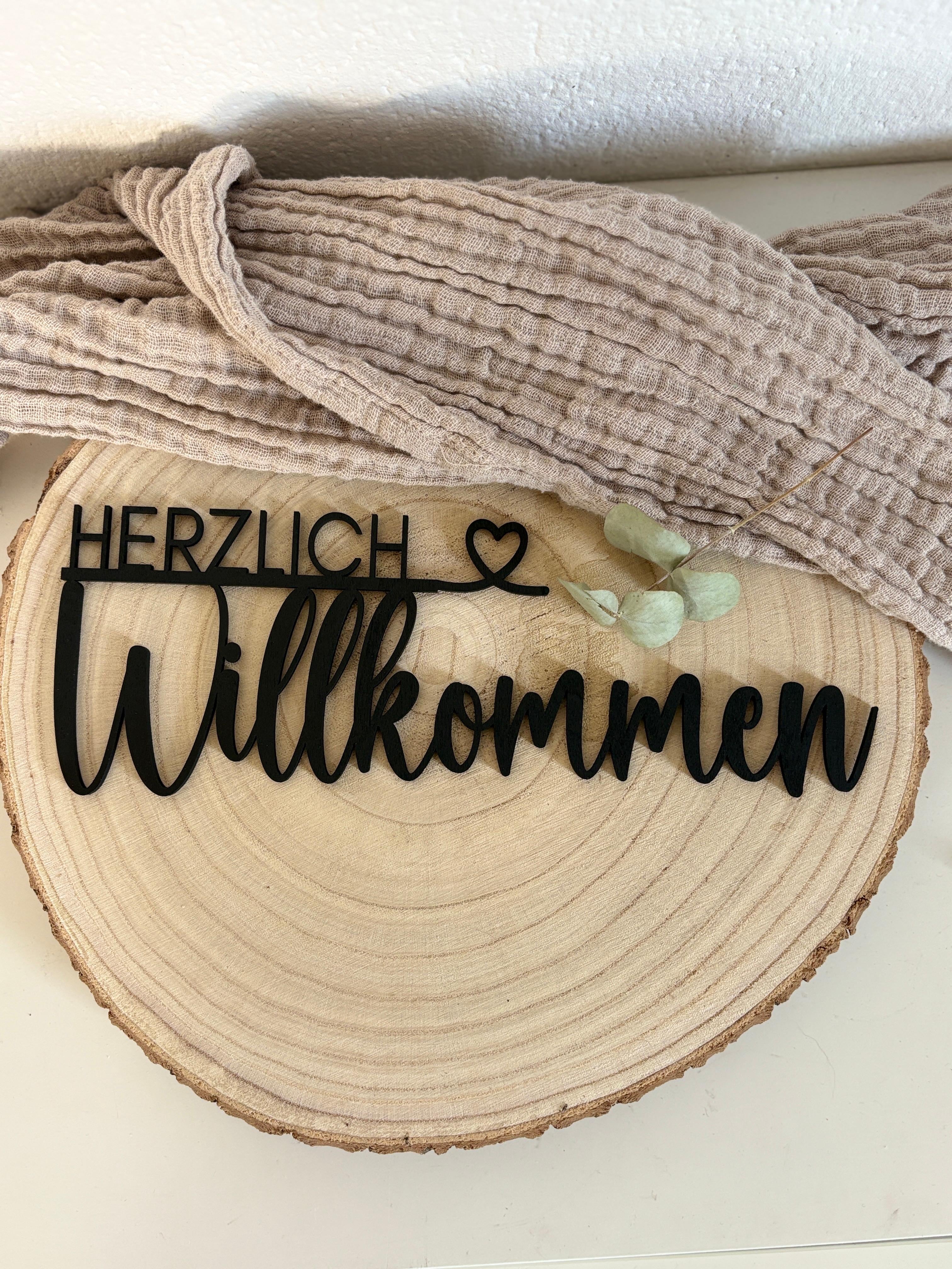 Türschild "Herzlich Willkommen"