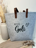 Filztasche - beste "Goli" (Wunschname)
