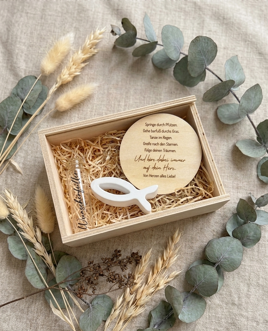Geschenkkiste zur Taufe, Erstkommunion, Firmung