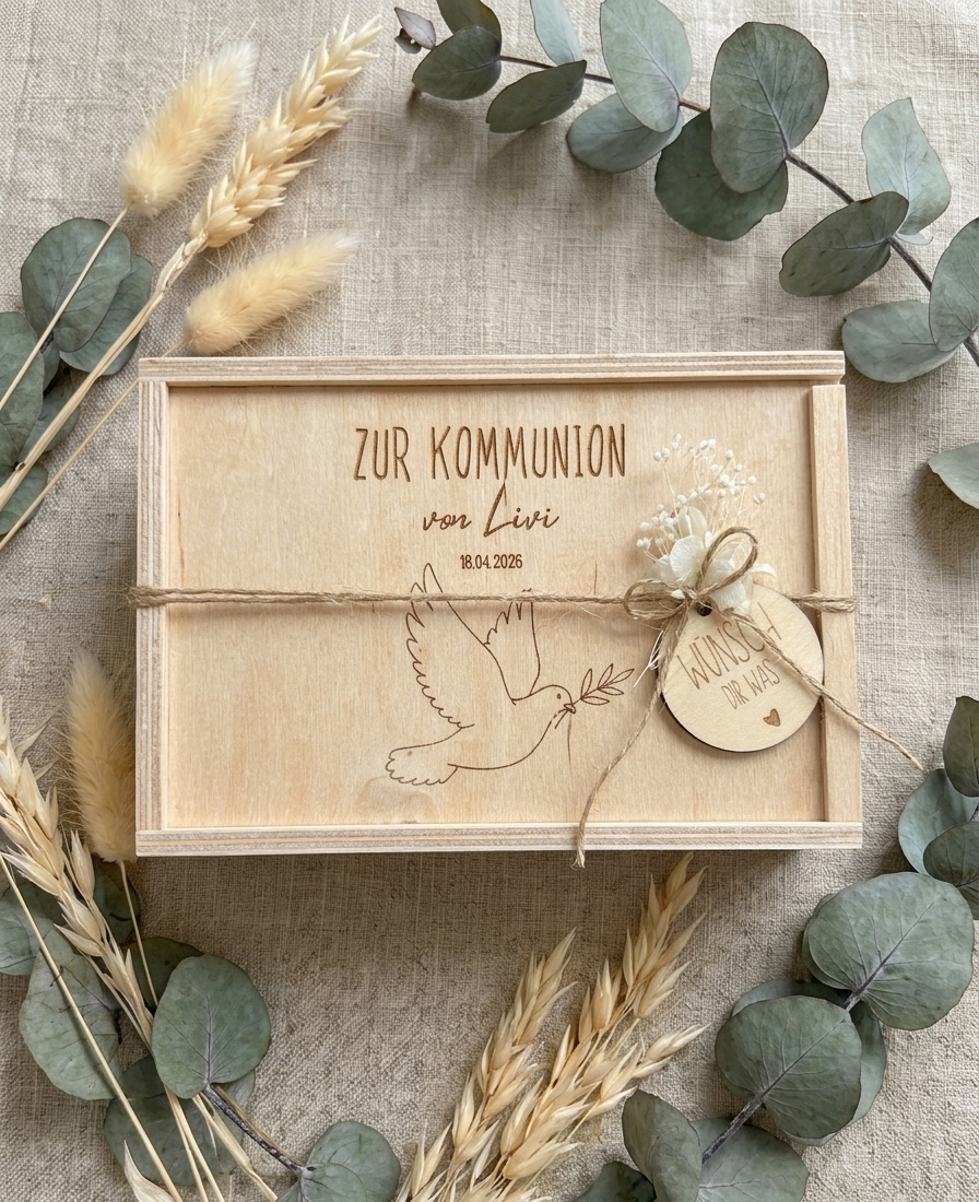 Geschenkkiste zur Taufe, Erstkommunion, Firmung