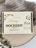 Geldgeschenk Holzkarte - Hochzeit, Design 3