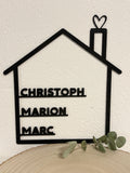 Haus mit Namen personalisiert
