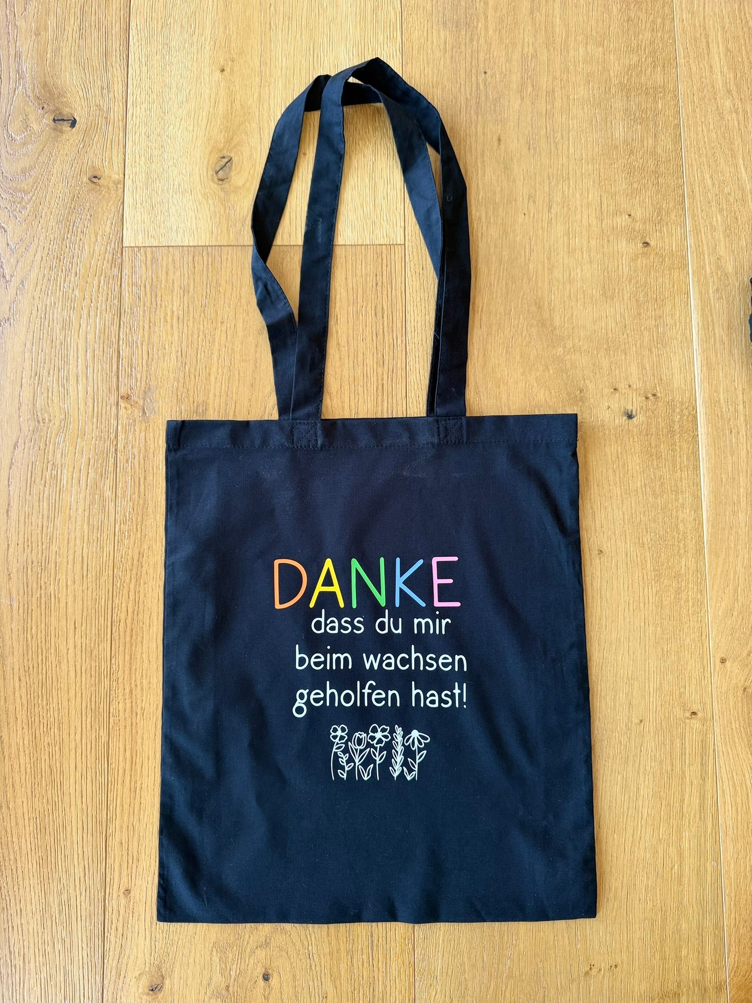 Baumwolltasche - DANKE dass du mir beim wachsen geholfen hast