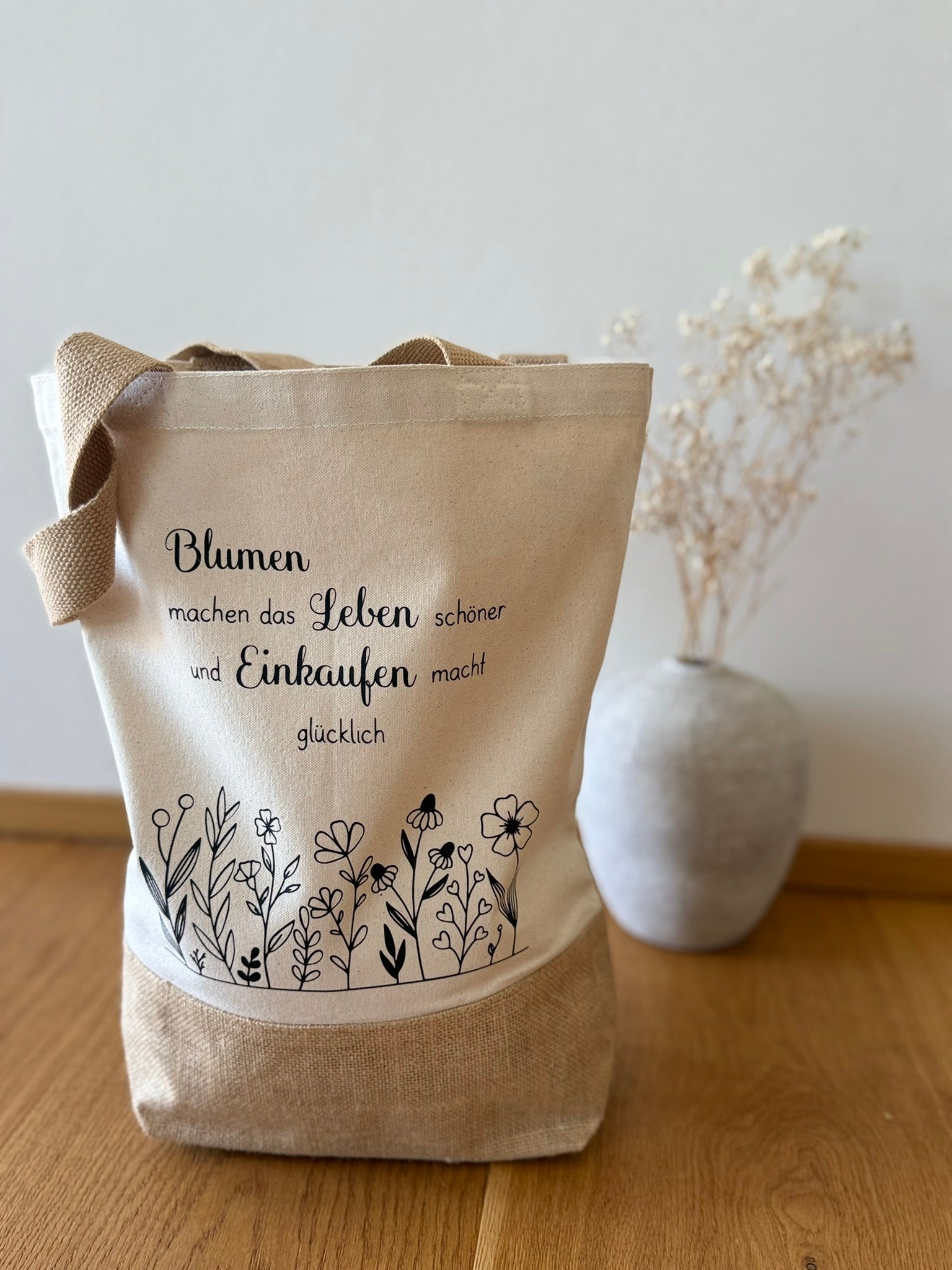 Baumwoll-Jute Shopper