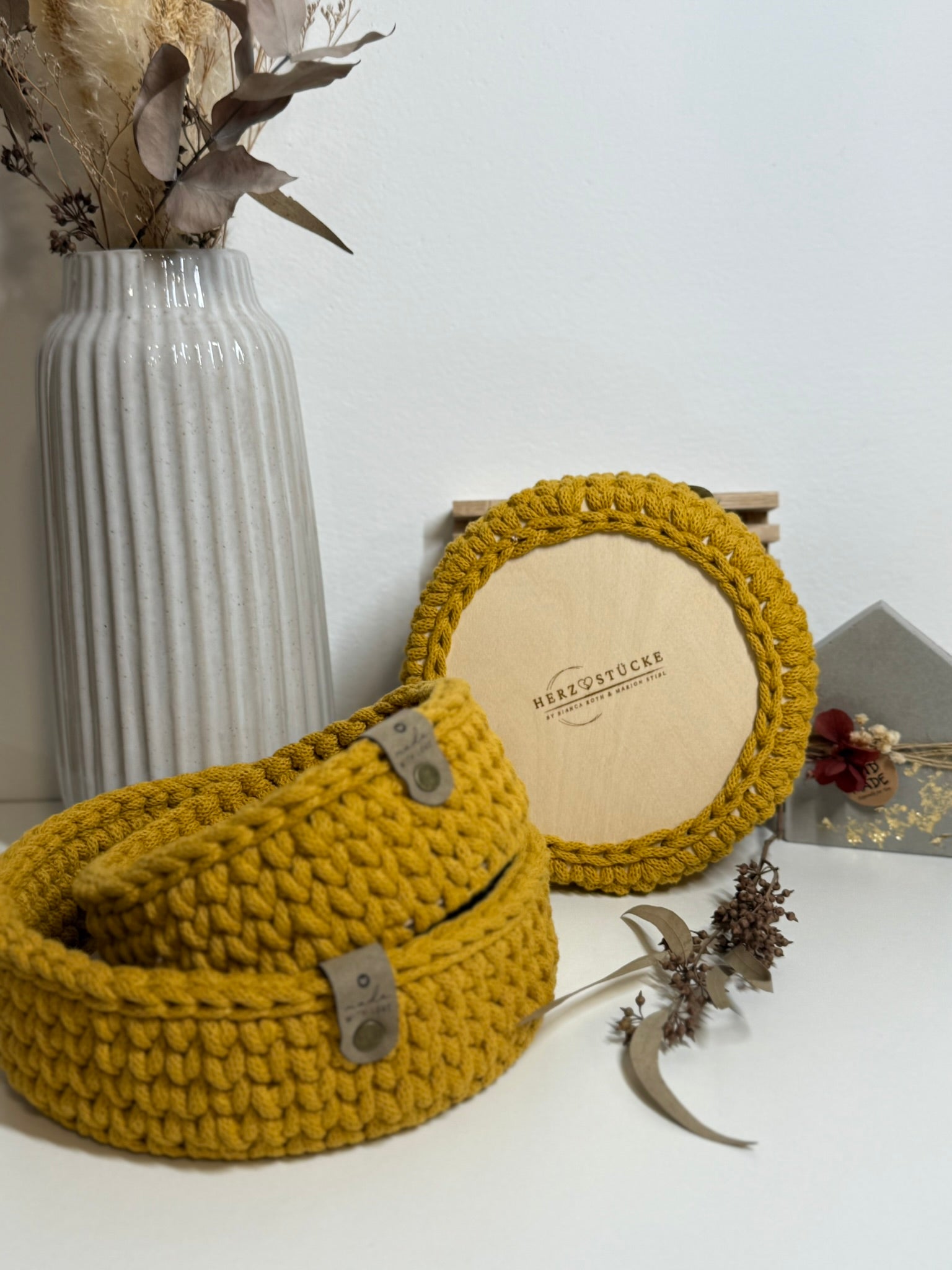 Häkelkörbchen "Mustard"