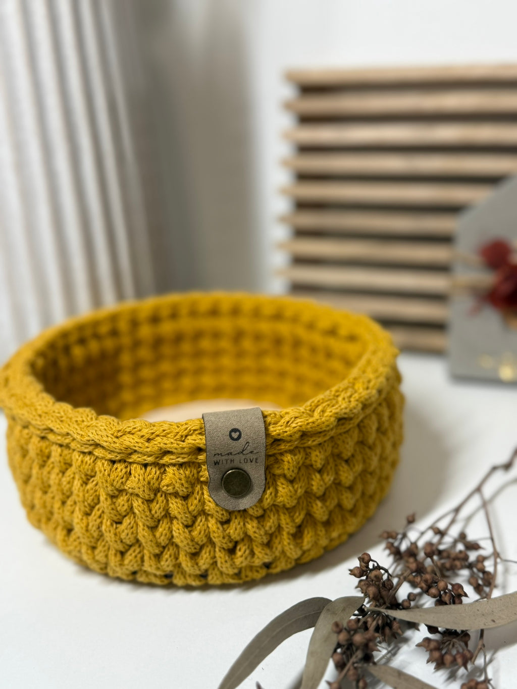 Häkelkörbchen "Mustard"
