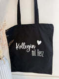 Baumwolltasche - Kollegin mit Herz