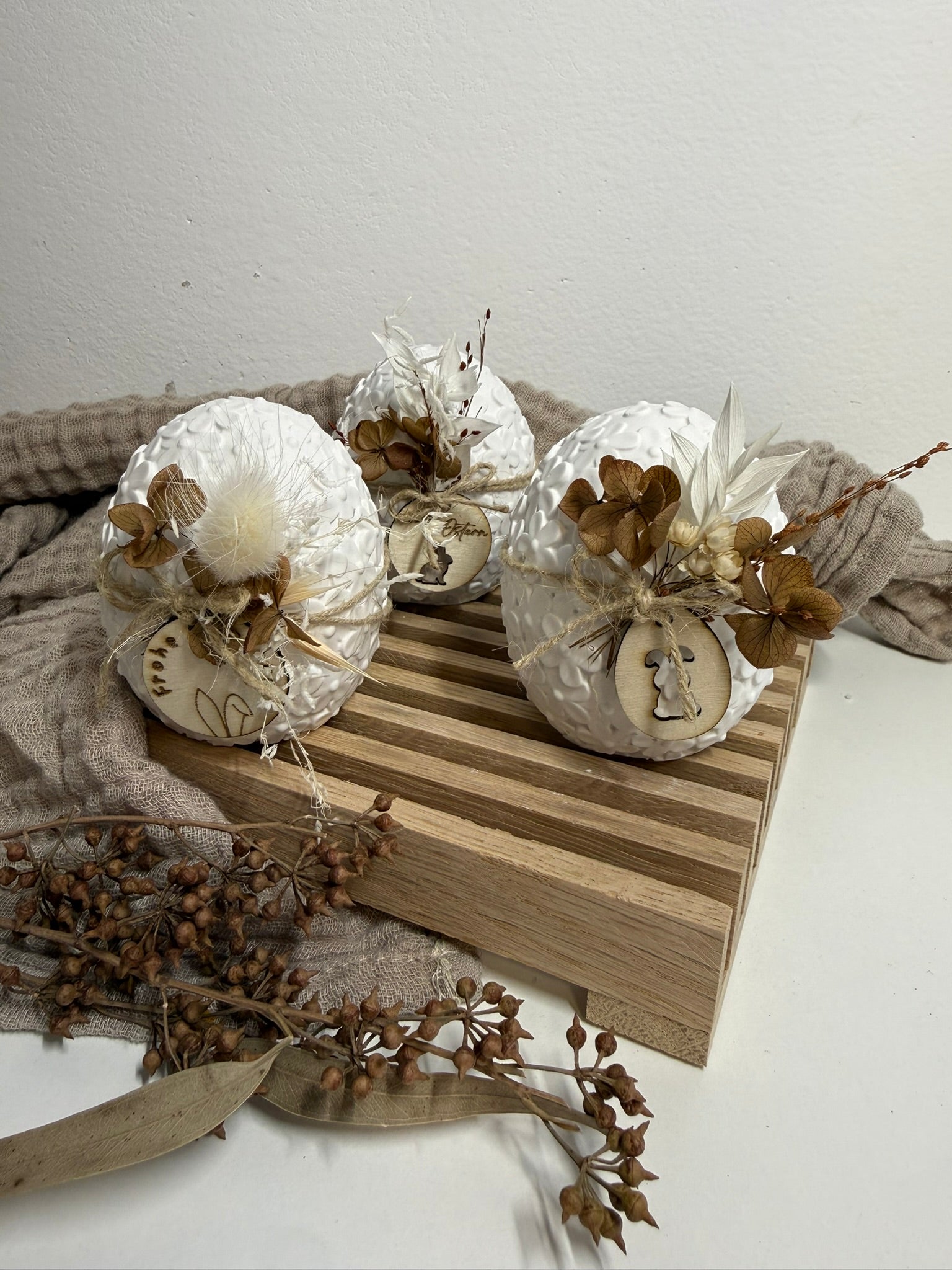 Osterei 3D mit Blumenmuster