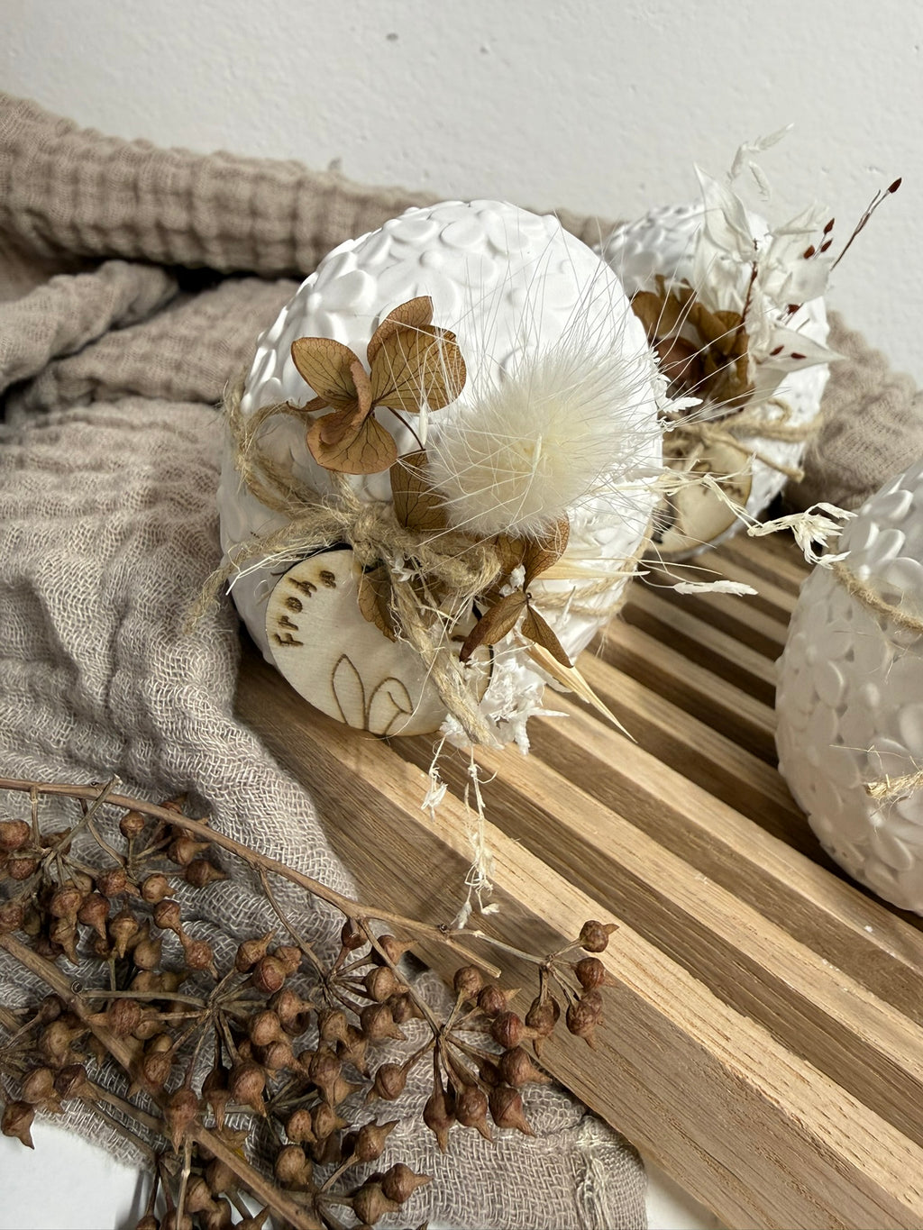 Osterei 3D mit Blumenmuster