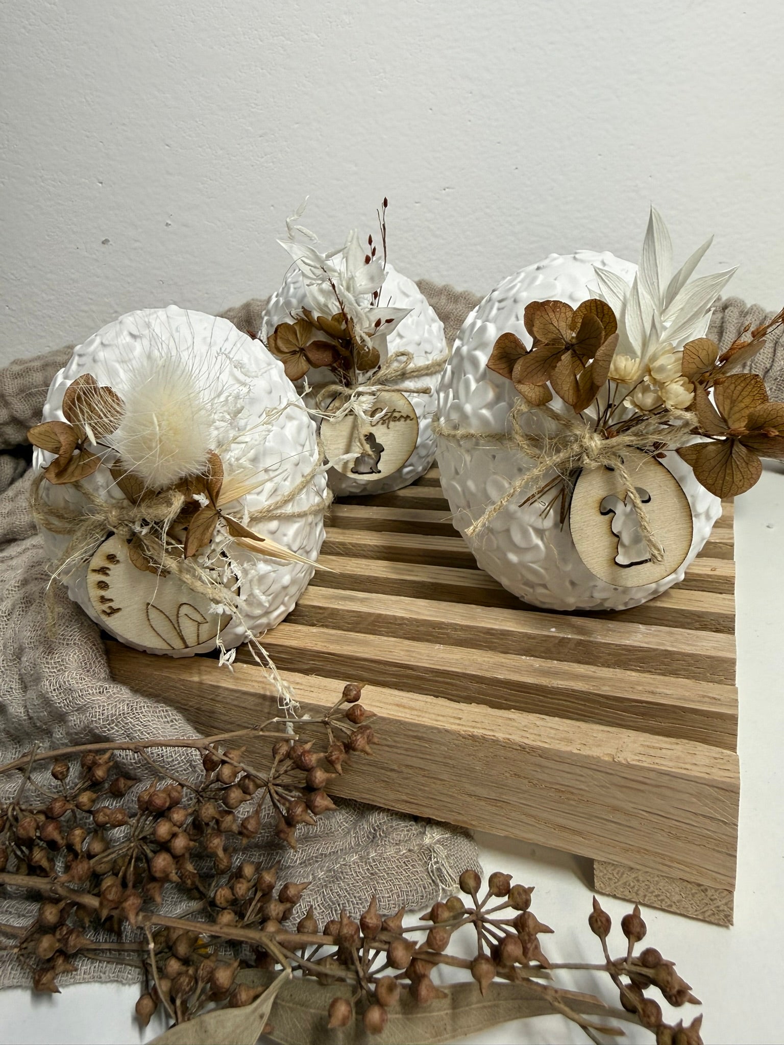 Osterei 3D mit Blumenmuster