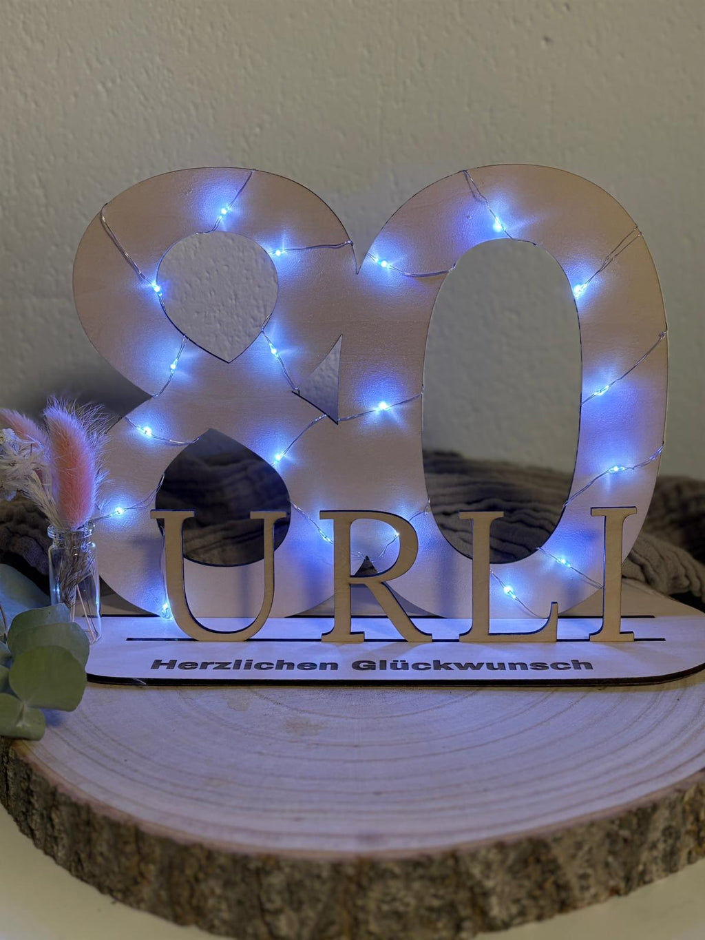 Personalisierte Zahl zum Geburtstag
