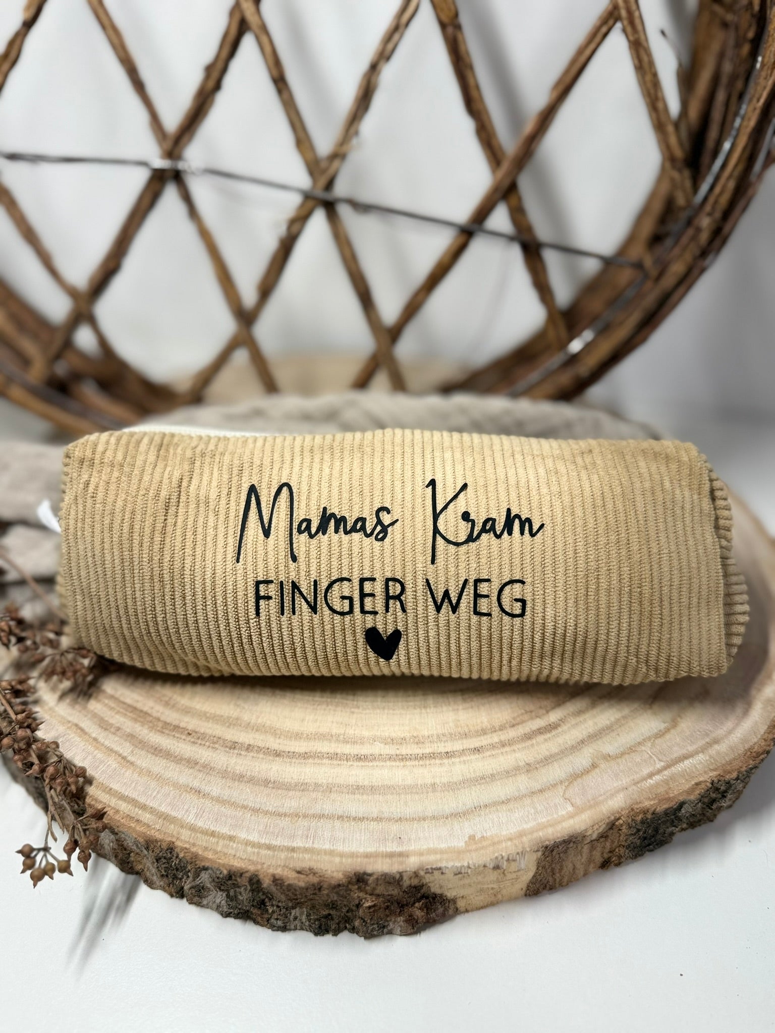 Cord Täschchen - Mamas Kram, Finger weg