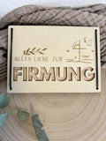 Geldgeschenk Holzkarte - Firmung