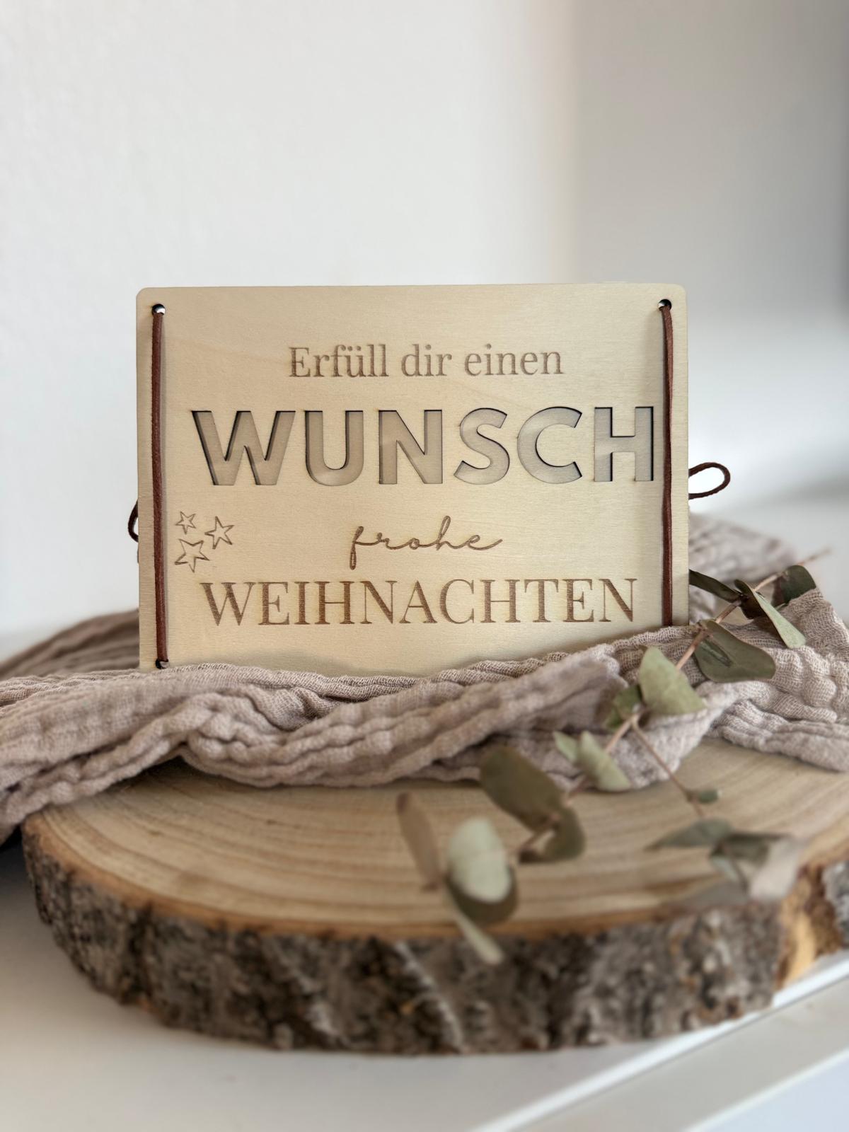 Geldgeschenk Holzkarte - Weihnachten