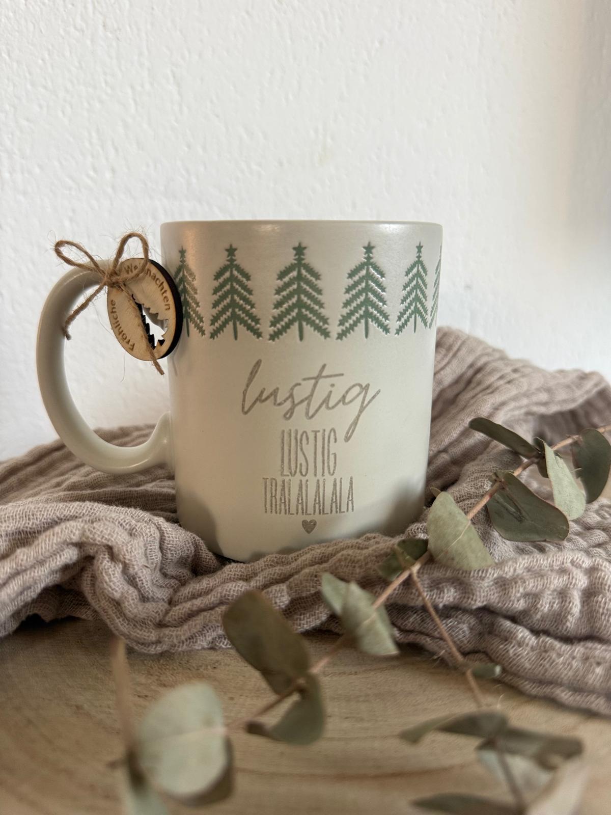 Weihnachtstasse - lustig, lustig, tralalalala