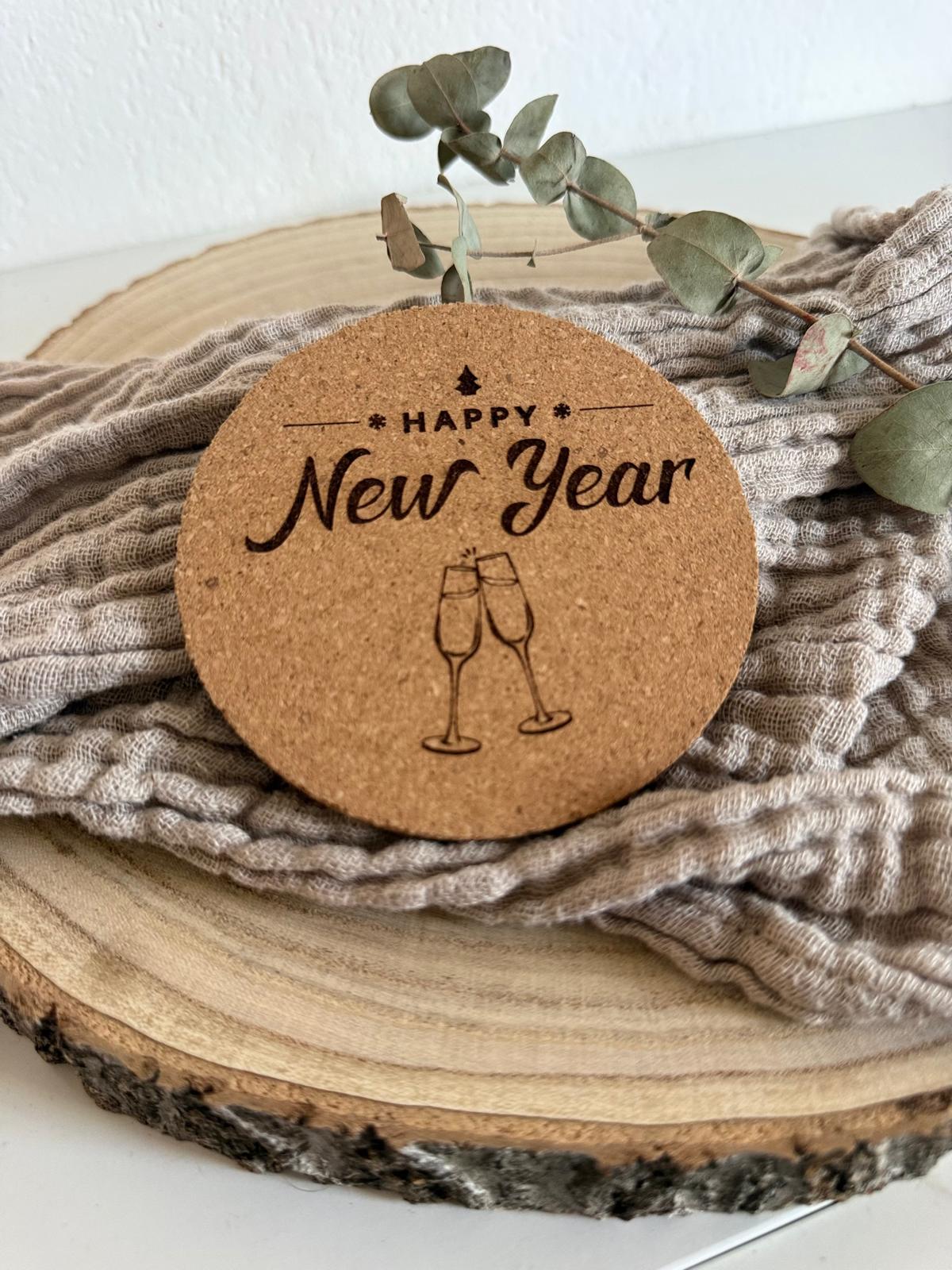 Untersetzer-Glücksbringer, Happy New Year