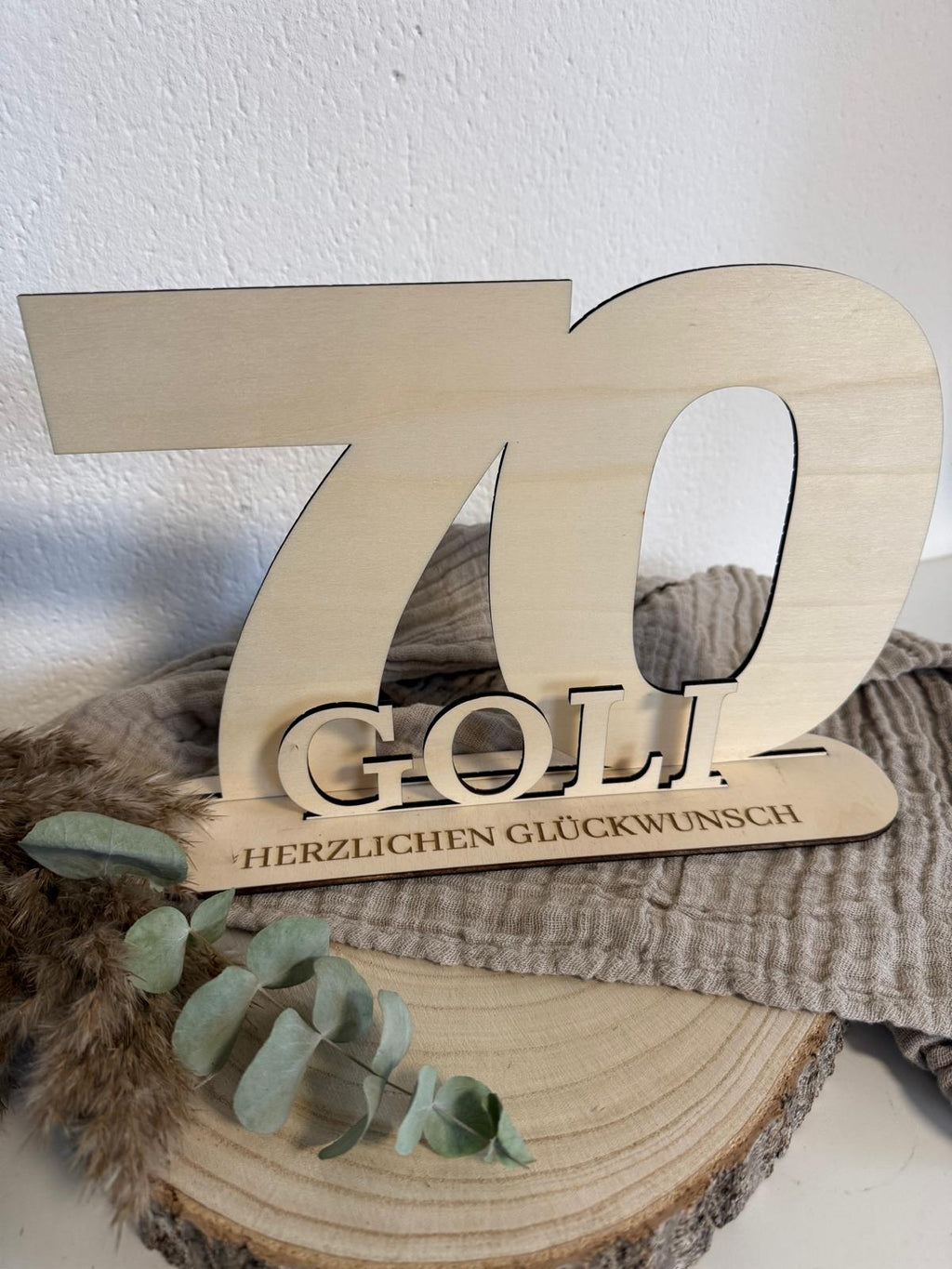 Personalisierte Zahl zum Geburtstag