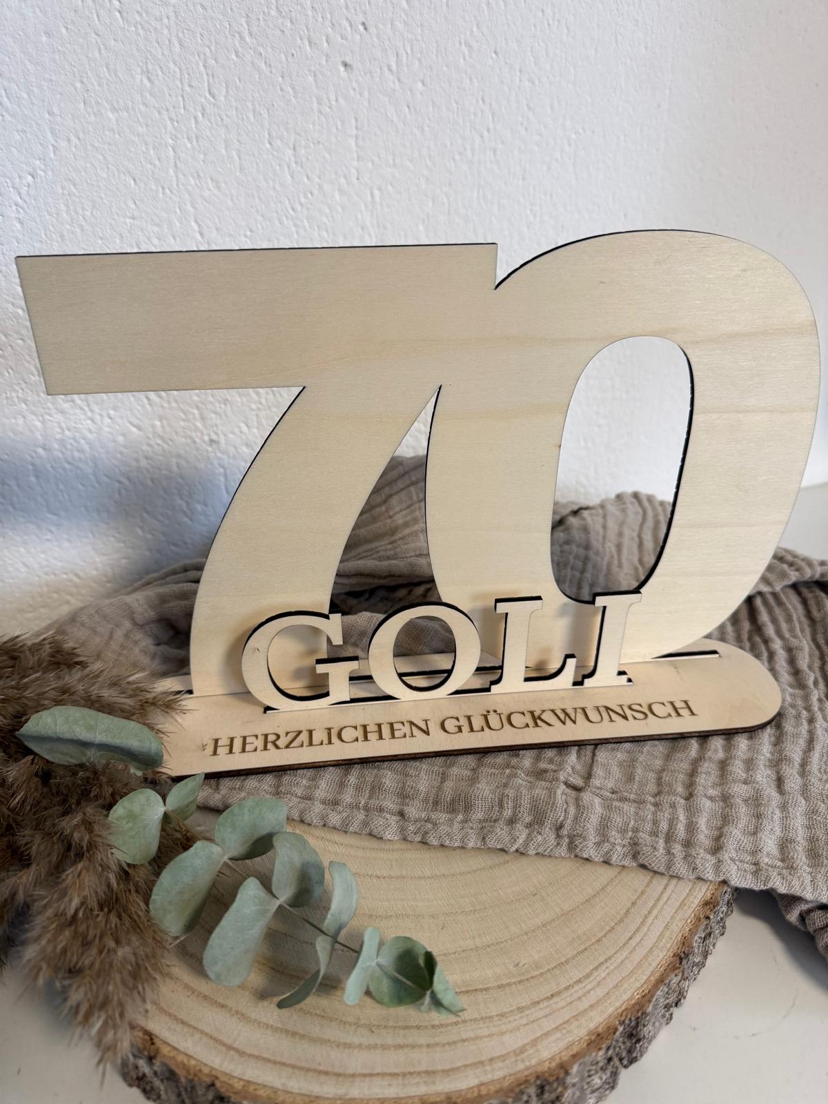 Personalisierte Zahl zum Geburtstag